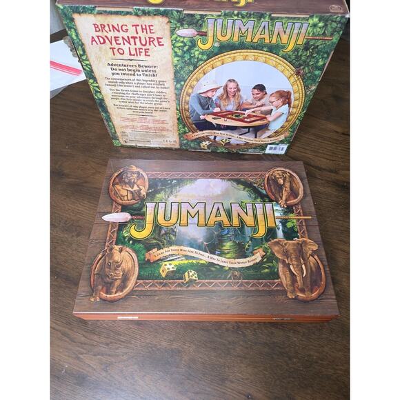 Jumanji the Game Real Wooden Box Edition of the Classic Adventure Board Game - Picture 11 of 16